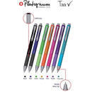Pk/3 Platignum Tixx Soft Grip Ballpoint Pens, Purple-Pink-Turquoise
