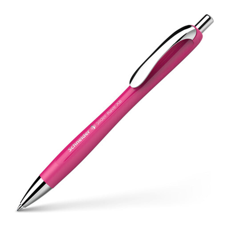 Schneider Slider Rave Retractable Viscoglide Ballpoint Pen, Power Pink XB