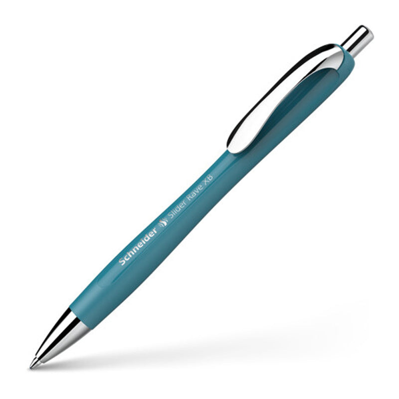 Schneider Slider Rave Retractable Viscoglide Ballpoint Pen, Teal XB