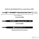 Recife Riviera Scribe Rollerball Pen with Leather Pouch, Orange