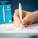 Schneider Reco Retractable Ballpoint Pen (Recycled Plastic), White, Blue Ink