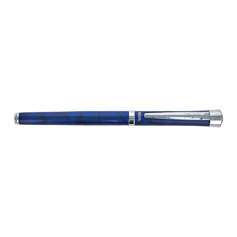 Regal Katherine Rollerball Pen, Blue Lacquer, Chrome Trim