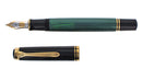 Pelikan Souveran M800 Fountain Pen, Green/Black, Gold Trim, 18k Broad Nib