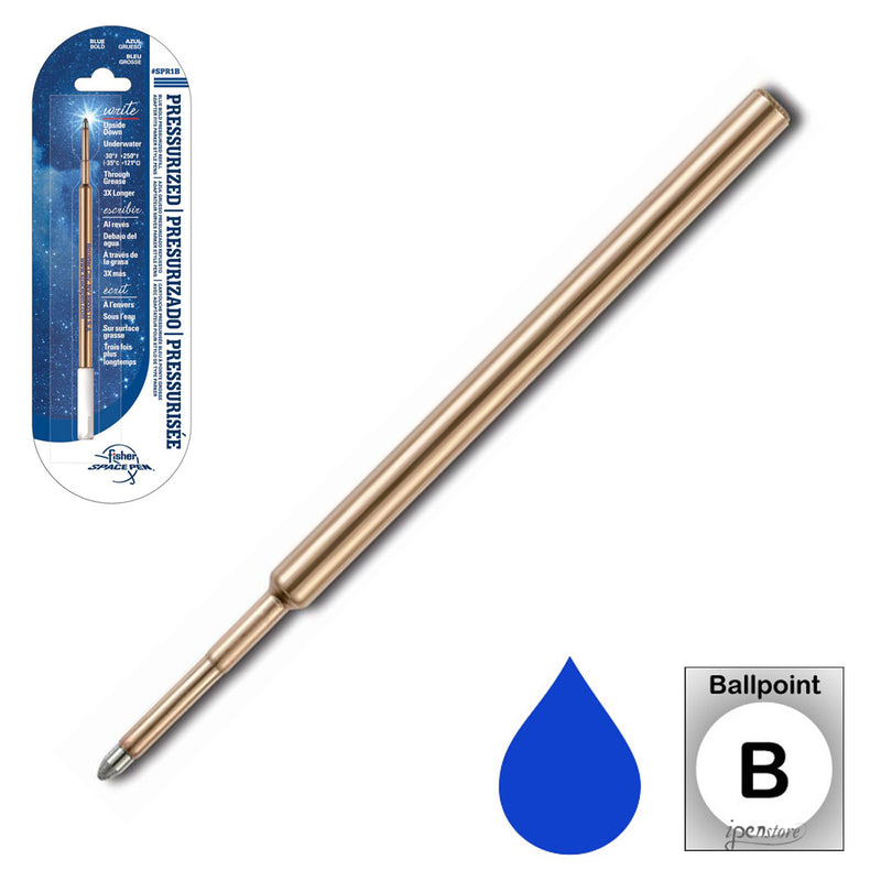 Fisher Space Pen Refill, SPR1B, Blue Bold