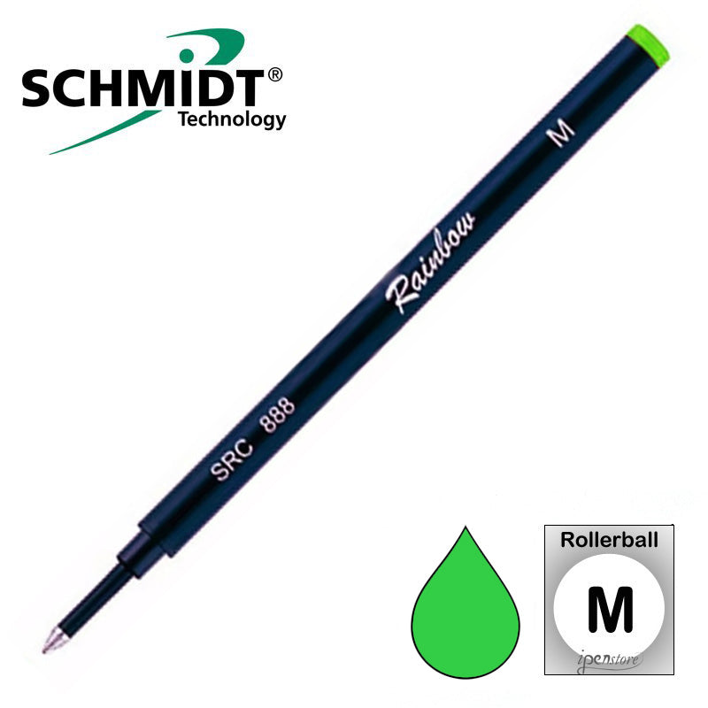 Schmidt 888 Rainbow Series Rollerball Refill, Light Green, Medium 0.7 mm