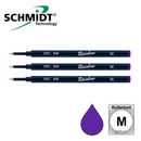 Pk/3 Schmidt 888 Rainbow Series Rollerball Refills, Purple, Medium 0.7 mm