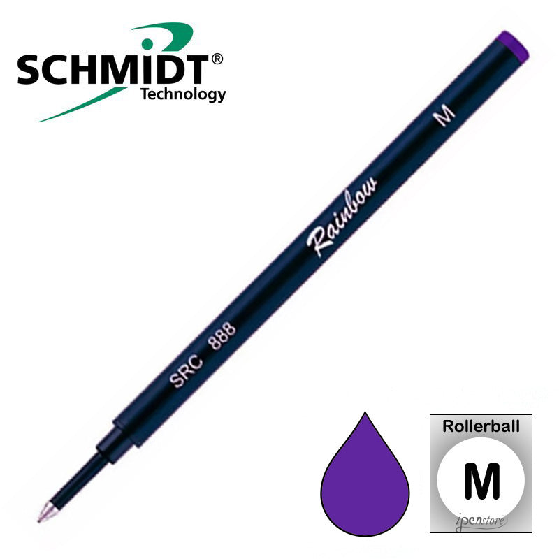 Schmidt 888 Rainbow Series Rollerball Refill, Purple, Medium 0.7 mm