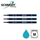 Pk/3 Schmidt 888 Rainbow Series Rollerball Refills, Turquoise, Medium 0.7 mm