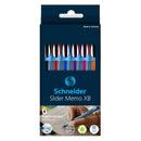 Pack/6 Schneider Slider Memo XB Ballpoint Pens, 6 Colors