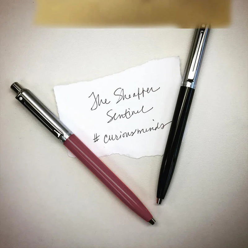 Sheaffer Sentinel Ballpoint Pen, Burgundy, Brushed Chrome Trim