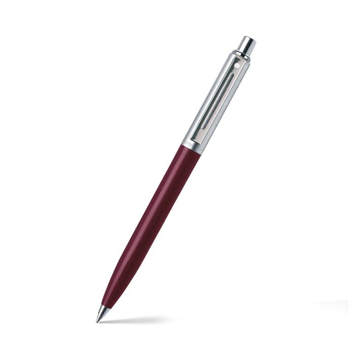 Sheaffer Sentinel Ballpoint Pen, Burgundy, Brushed Chrome Trim