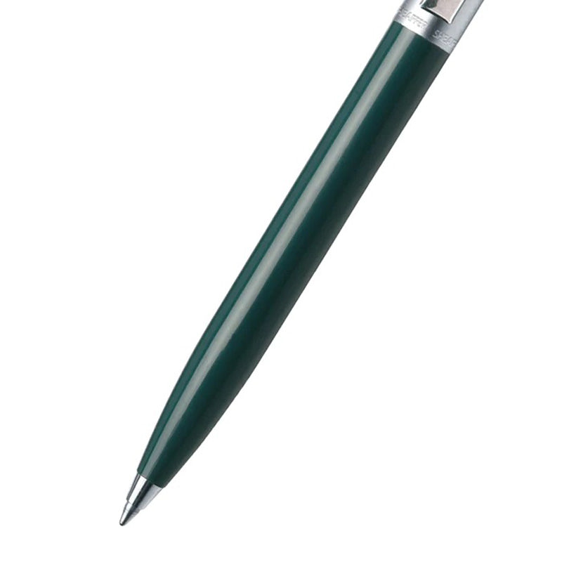 Sheaffer Sentinel Ballpoint Pen, Dark Green, Brushed Chrome Trim