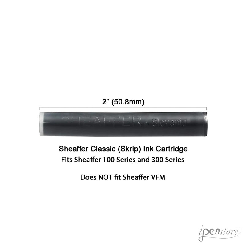 Pk/5 Sheaffer Classic (Skrip) Fountain Pen Ink Cartridges, Black