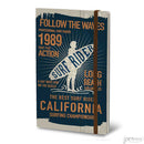 Stifflex Vintage Surfing Notebook, Surf Rider, A5-5.2"x8.25" Lined, Blue