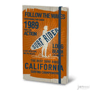 Stifflex Vintage Surfing Notebook, Surf Rider, A5-5.2"x8.25" Lined, Orange