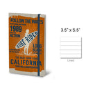Stifflex Vintage Surfing Pocket Notebook, Surf Rider, A6-3.5"x5.5" Lined, Orange