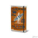Stifflex Vintage Surfing Pocket Notebook, Surf Rider, A6-3.5"x5.5" Lined, Orange