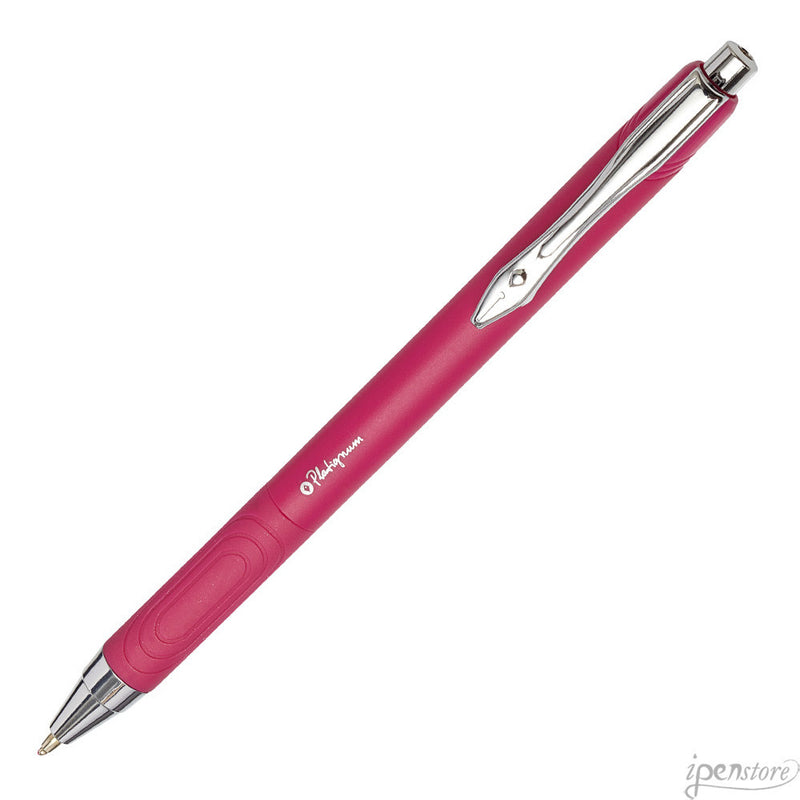 Pk/3 Platignum Tixx Soft Grip Ballpoint Pens, Purple-Pink-Turquoise