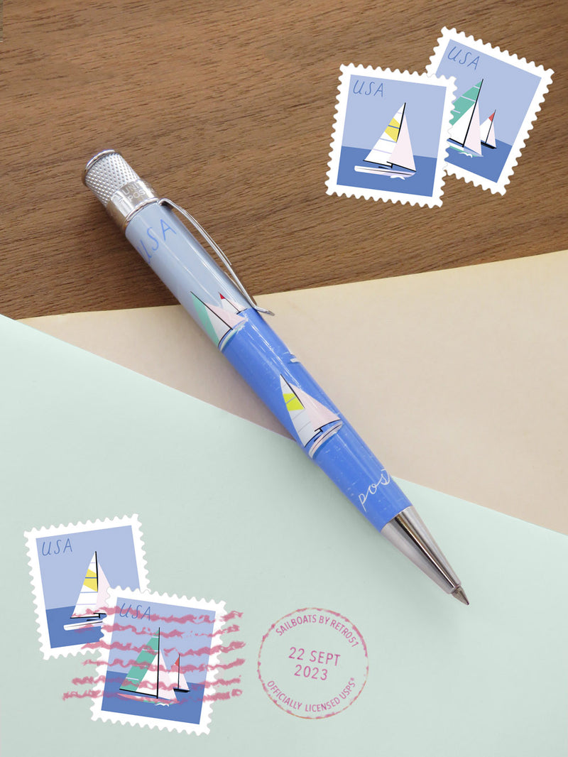 Retro 51 US Post Office Series Rollerball Pen, Sailboats