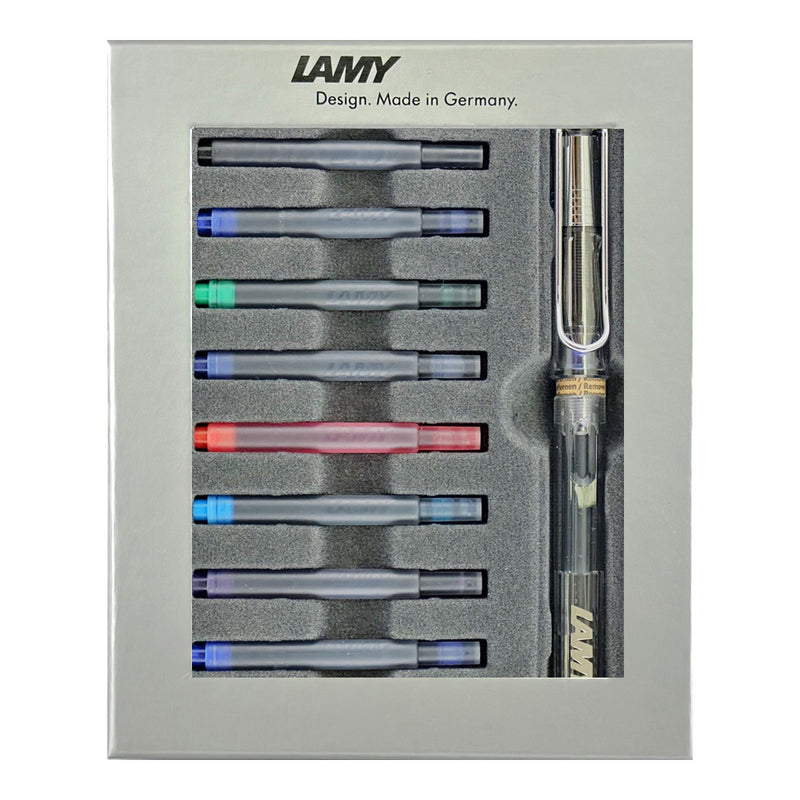 Lamy Safari Fountain Pen Gift Set, Vista (Clear)