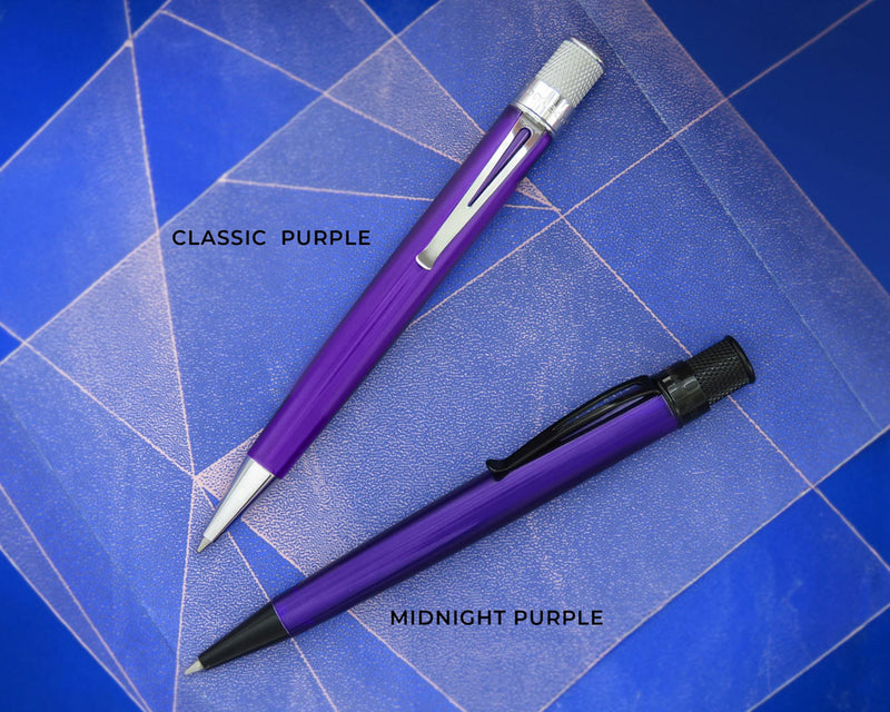 Retro 51 Tornado Stealth Lacquer Rollerball Pen, Midnight Purple