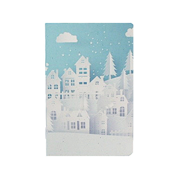 Rosetta Notes Pocket Notebook, 3.5"x5.5", Winter Country Village