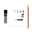 With Grayscale 2mm Pencil, Lead & Pen Set, W/Canvas Case