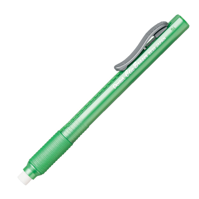 PENTEL Retractable Clic Eraser Grip, Green