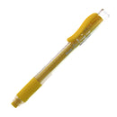 PENTEL Retractable Clic Eraser Grip, Clear Barrel, Banana Yellow Eraser