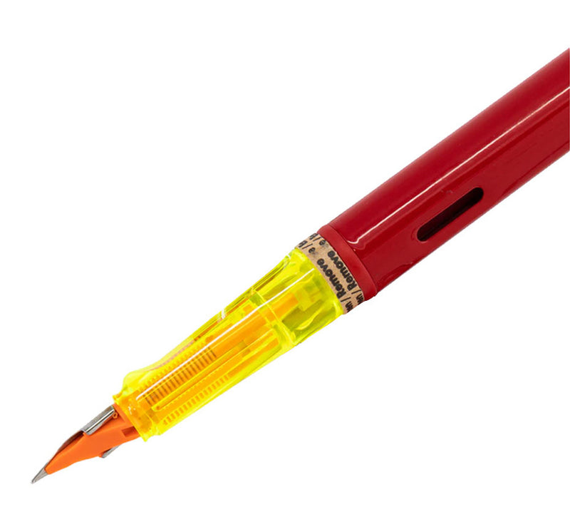 Lamy AL-Star Fountain Pen Gift Set w/Notebook, Glossy Red, Fine Nibs