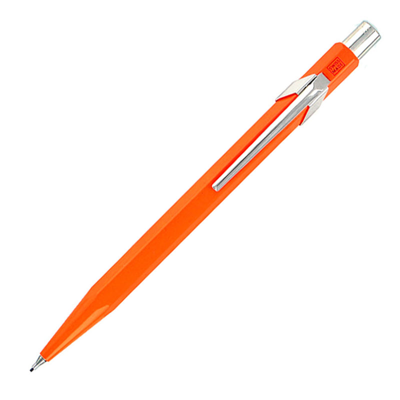 Caran d'Ache Swiss Made 844 Metal 0.7 mm Pencil, Fluorescent Orange