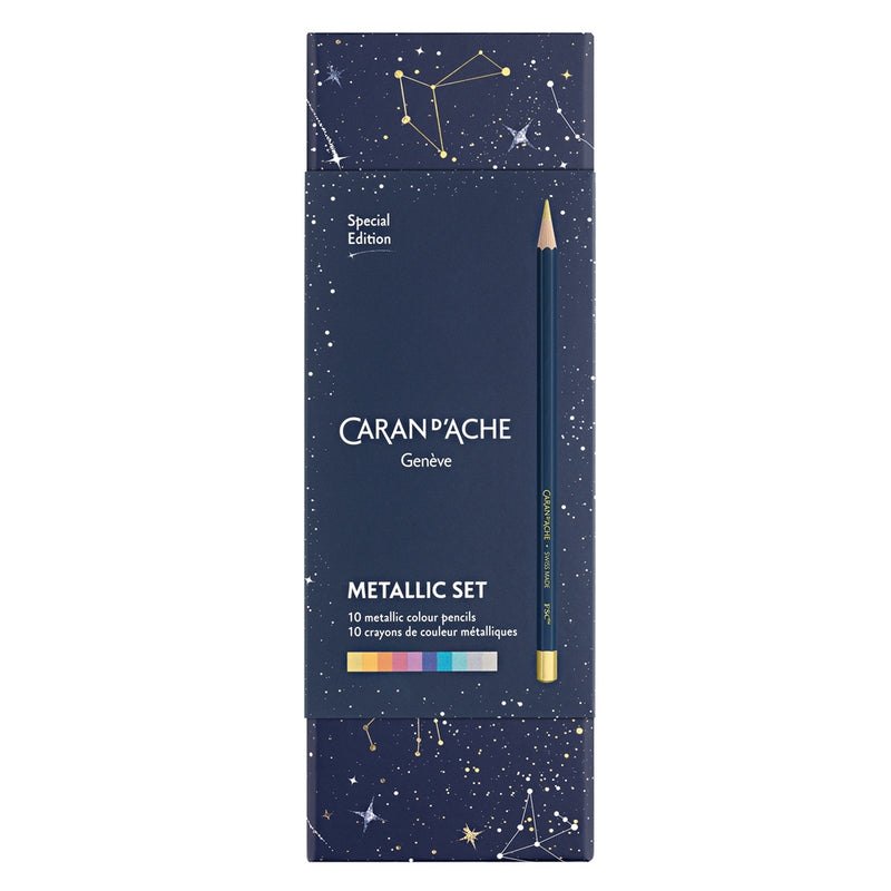 Caran d'Ache Cosmic Color Pencil Set of 10 Metallic Color Pencils