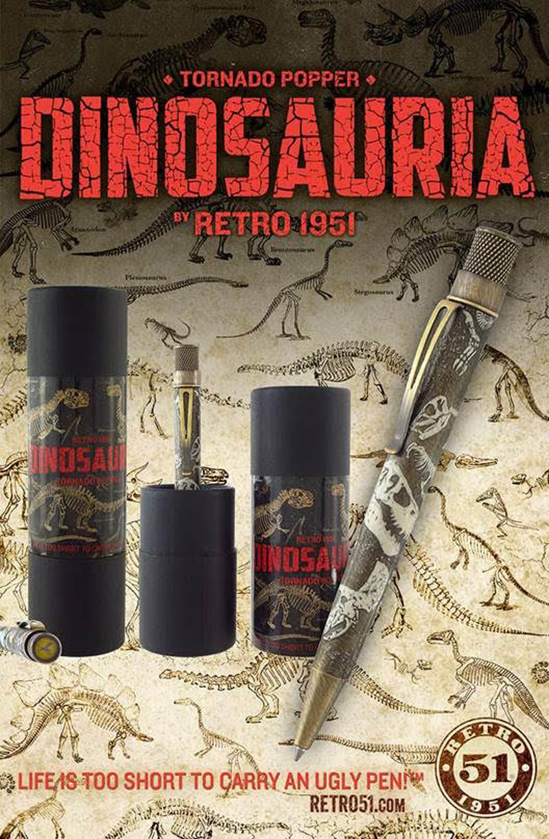 Retro 51 Tornado Popper Limited Edition Ballpoint Pen, Dinosauria,