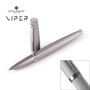 Diplomat Viper Guilloche Fountain Pen, Silver, Fine/Medium Nib - iPenStore