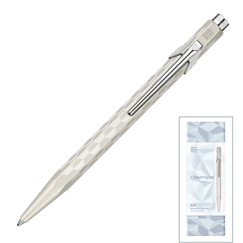 Caran d'Ache 849 Ballpoint Pen, Alpine Frost White