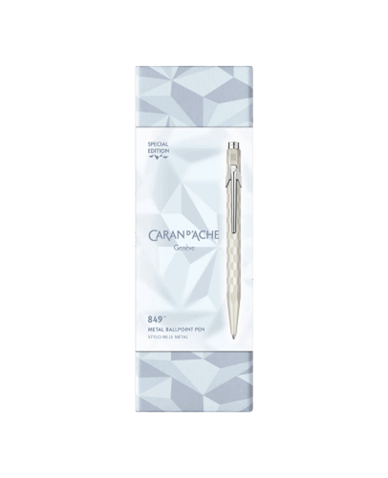 Caran d'Ache 849 Ballpoint Pen, Alpine Frost White