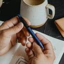 Everyman Grafton Mini Click Ballpoint Pen, Super Matte, Midnight Blue - iPenStore