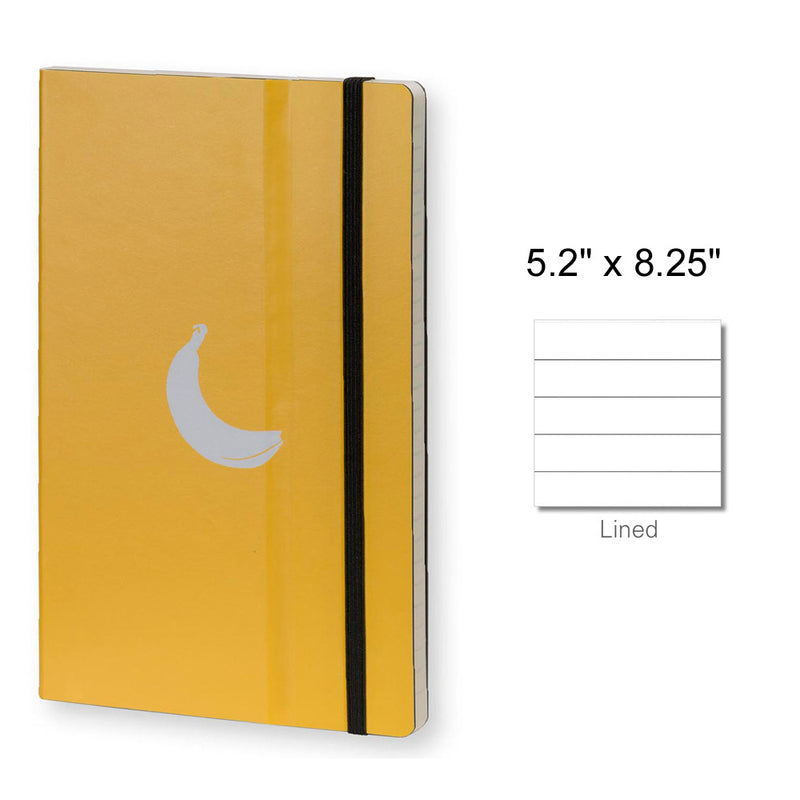 Stifflex Fresh Fruit Notebook A5-5.2"x8.25" Lined, Yellow