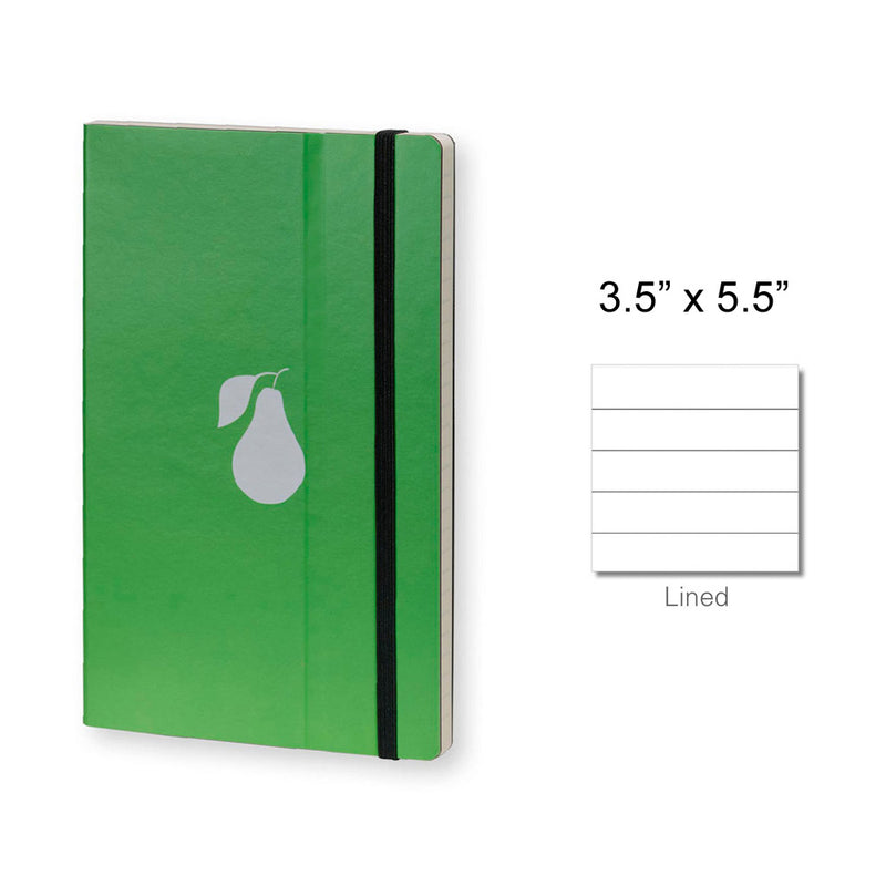 Stifflex Fresh Fruit Pocket Notebook A6-3.5" x 5.5" Lined, Green