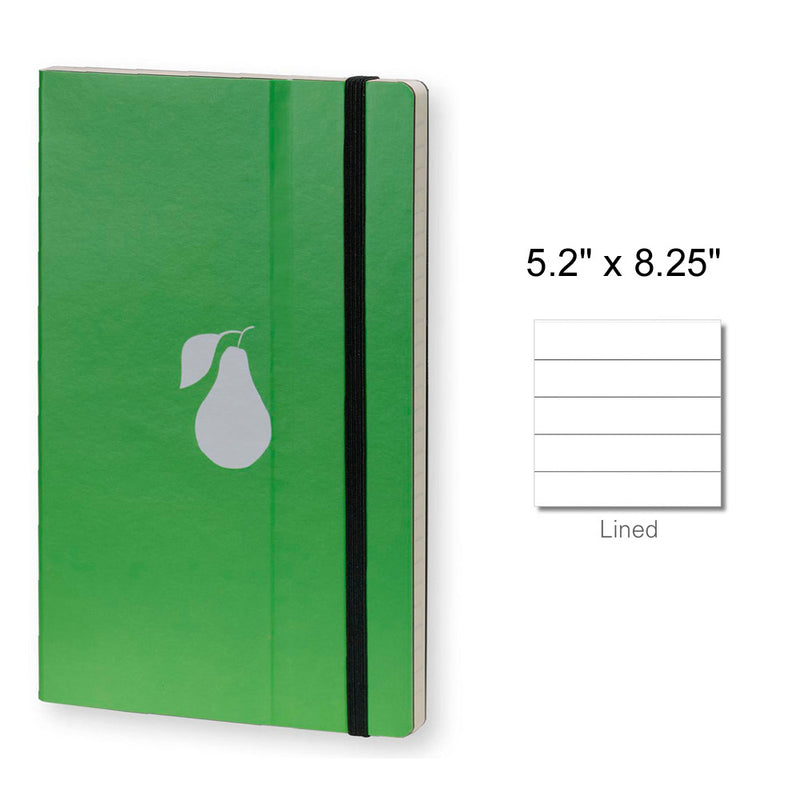 Stifflex Fresh Fruit Notebook A5-5.2"x8.25" Lined, Green