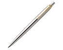 Parker Jotter Ballpoint Pen, Stainless Steel, Gold Trim - iPenStore