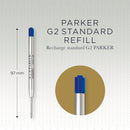 Pk/2 Parker QuinkFlow Ballpoint Refills, Blue Medium, 1.0 mm - iPenStore