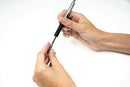 Pk/2 Zebra F-402 Stainless Steel Barrel Ballpoint Pens, Comfort Grip, Black - iPenStore