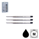 Pk/3 Everyman Grafton Gel Ballpoint Refills, Black Medium - iPenStore