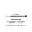 Pk/3 Everyman Grafton Gel Ballpoint Refills, Black Medium - iPenStore