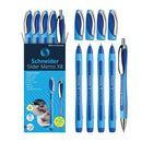 Pk/4 Schneider Slider Memo XB Ballpoint Pens, Blue + FREE Rave Pen - iPenStore