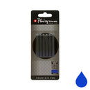 Pk/6 Platignum Fountain Pen Ink Cartridges, Long (2-1/4"), Blue