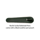 Recife Marble Scribe Rollerball Pen with Leather Pouch, Violet Marble - iPenStore