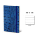 Stifflex Mrs Crocodile Series Pocket Notebook, A6-3.5"x5.5" Lined, Blue - iPenStore