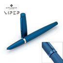 Diplomat Viper Guilloche Fountain Pen, Blue, Fine/Medium Nib